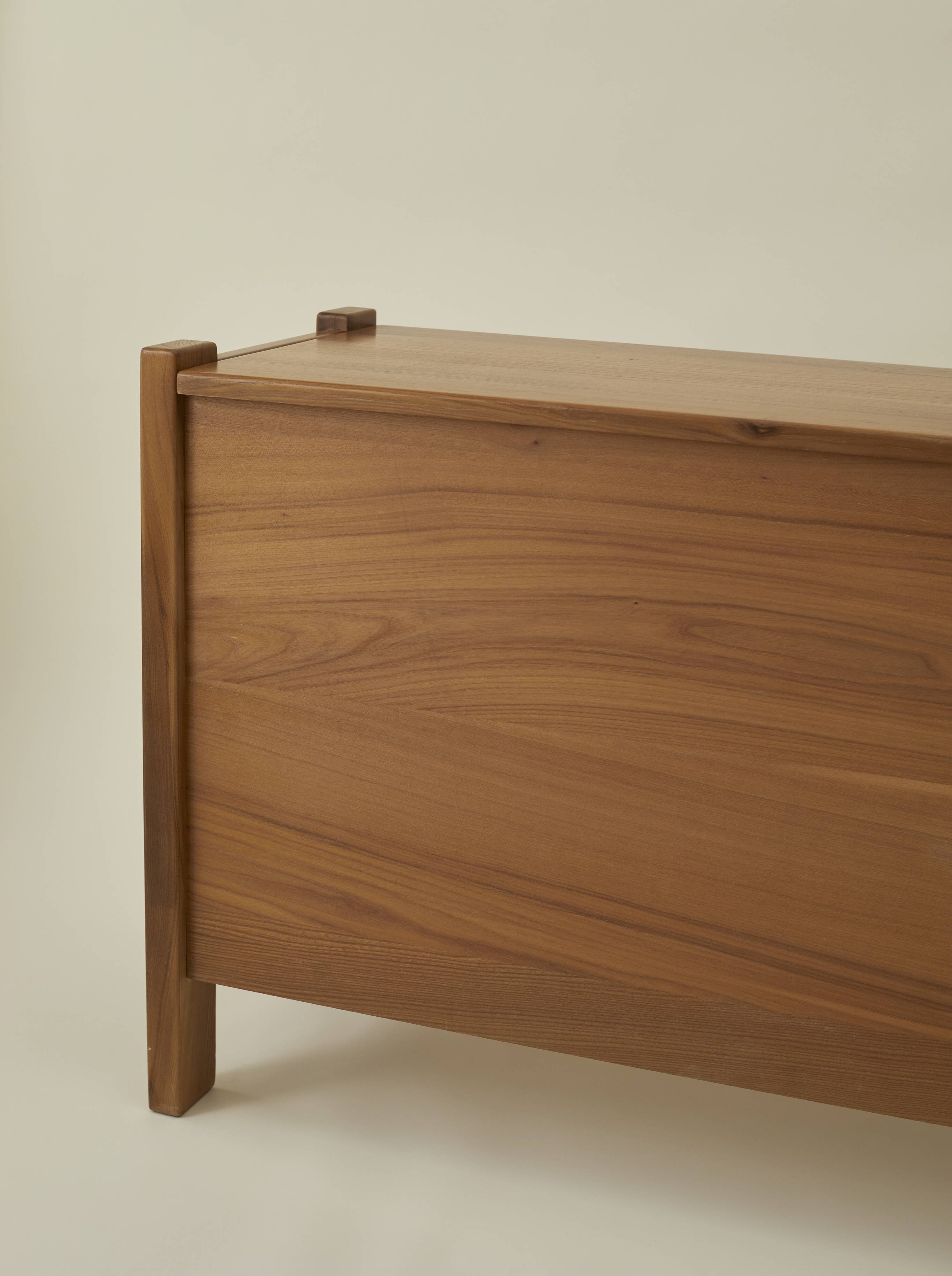 Maison Regain blond elm chest of drawers vintage circa 1970