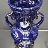 Antique blue vase in Italian porcelain