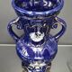 Antique blue vase in Italian porcelain