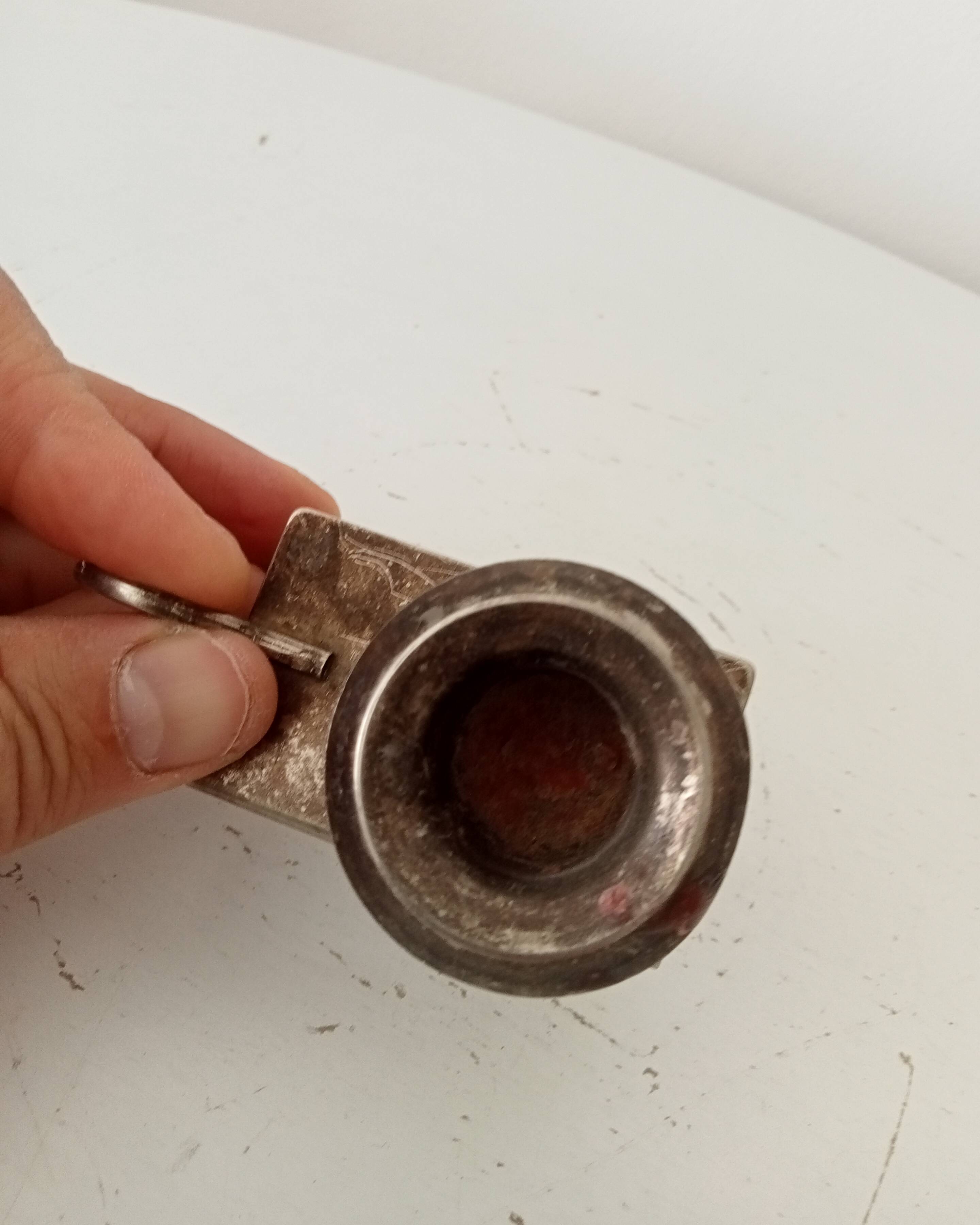 Vintage match holder candlestick