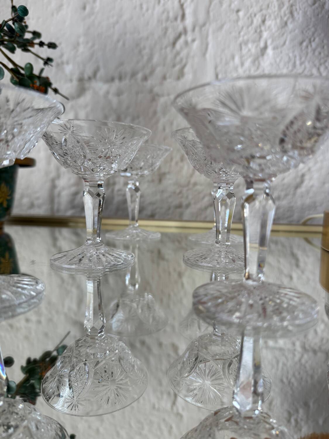 Verres à liqueur cristal du Creusot anciens