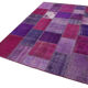 Hand-Knotted Turkish Vintage 172 cm x 247 cm Purple Patchwork Carpet
