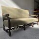 Timeless bench in 19th-century Louis XIV style, walnut, with sheep's foot legs.