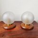 Pair of vintage ball lamps