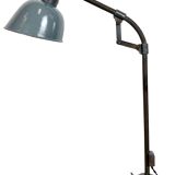Industrial Grey Enamel Workshop Table Lamp from Siemens, 1950s