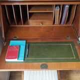 Scriban anglais et bibliotheque en acajou