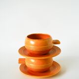 Pair of stoneware lunch plates, Made in France, 1970