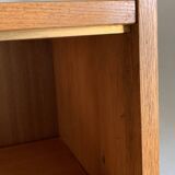 Vintage modernist oak display bookcase