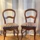 Chaises Louis Philippe en noyer époque XIXe, tapissées à neuf