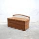 Vintage rattan bench trunk