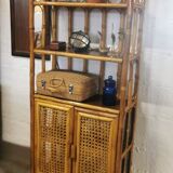 Rattan and cannage shelves