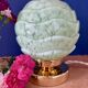 Vintage art deco globe table lamp in mint green Clichy glass