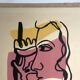 Fernand LEGER, Profile with Flower, c. 1948. Signed and stamped lithograph.