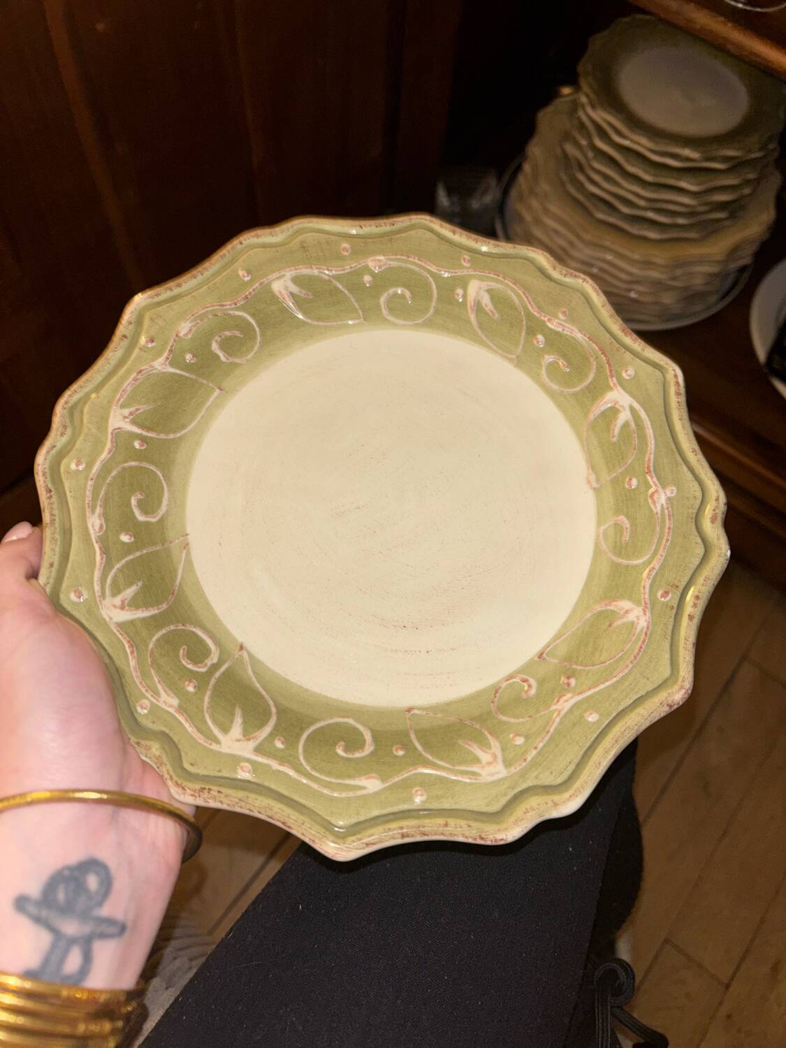 Set of 8 dessert plates in earthenware - the red cedar