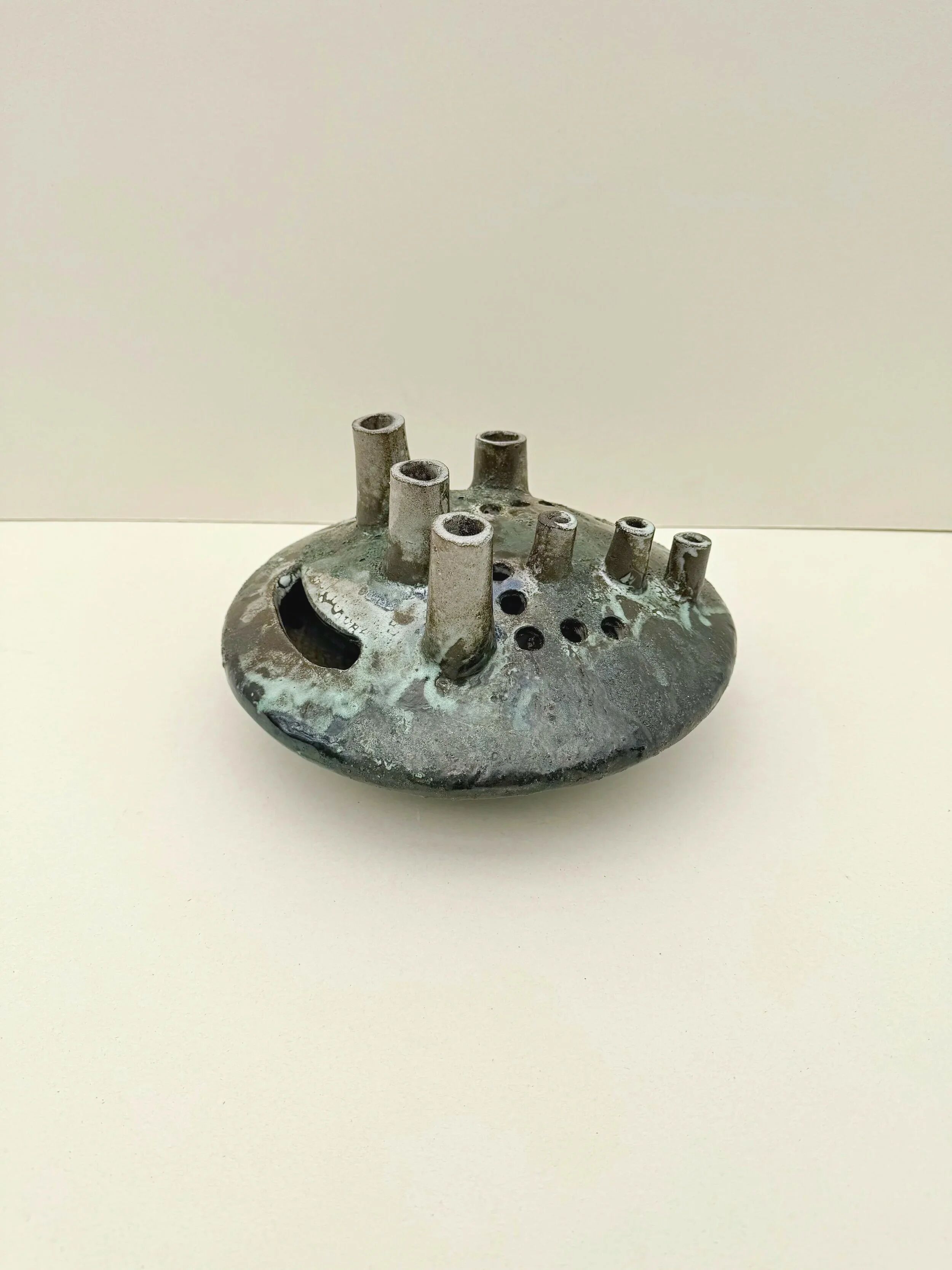 Ceramic flower vase signed, 1960