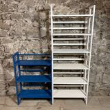 Set of three vintage folding shelves