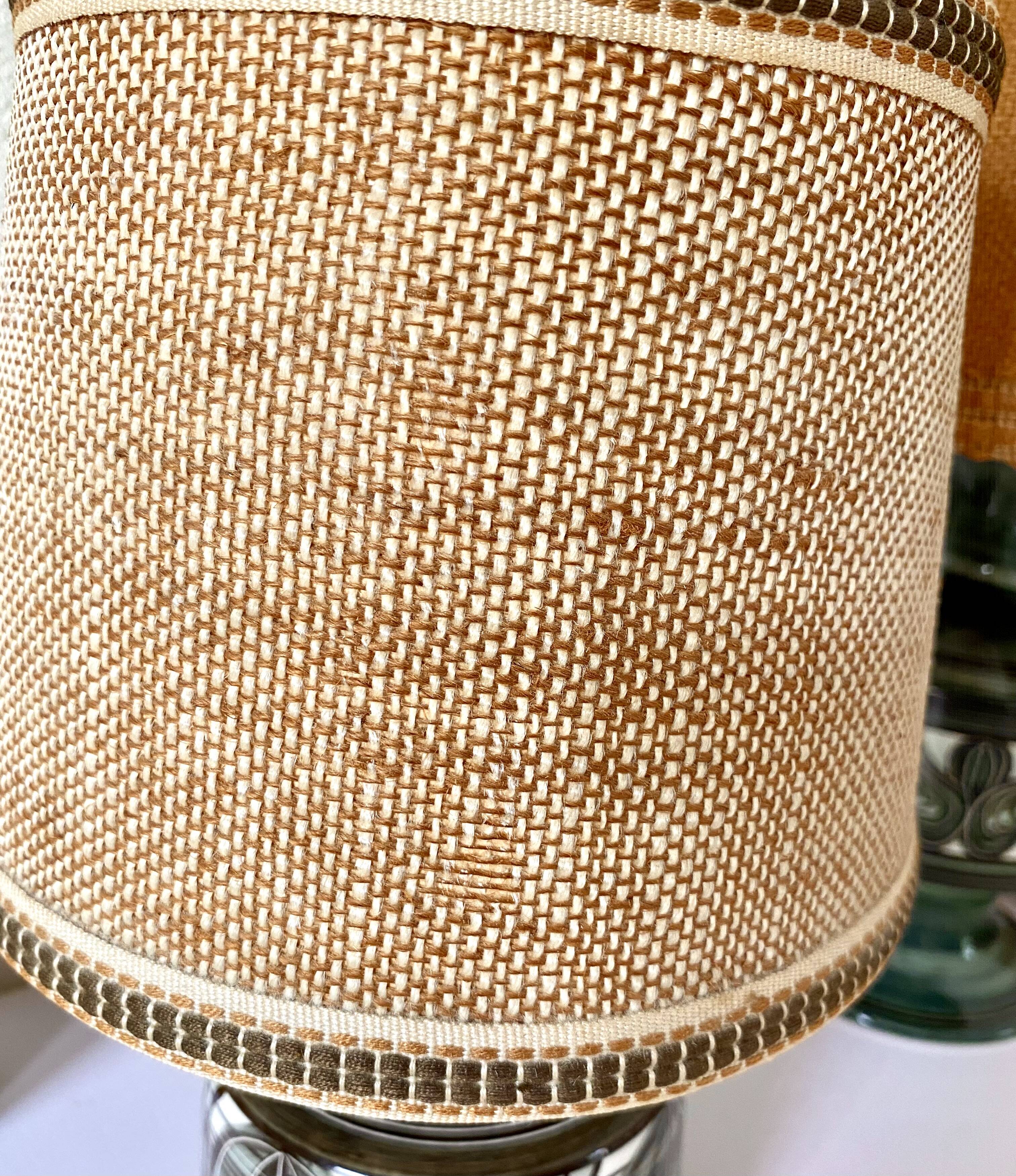 Swedish lamp, 2m fabric cable, fabric lampshade