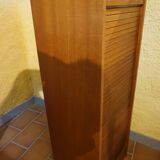 Filing cabinet with curtain