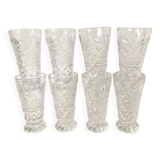 Verres hauts vintage moulé effet ciselé