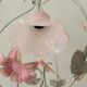 Lustre fer forgé et tulipe verre rose dépoli