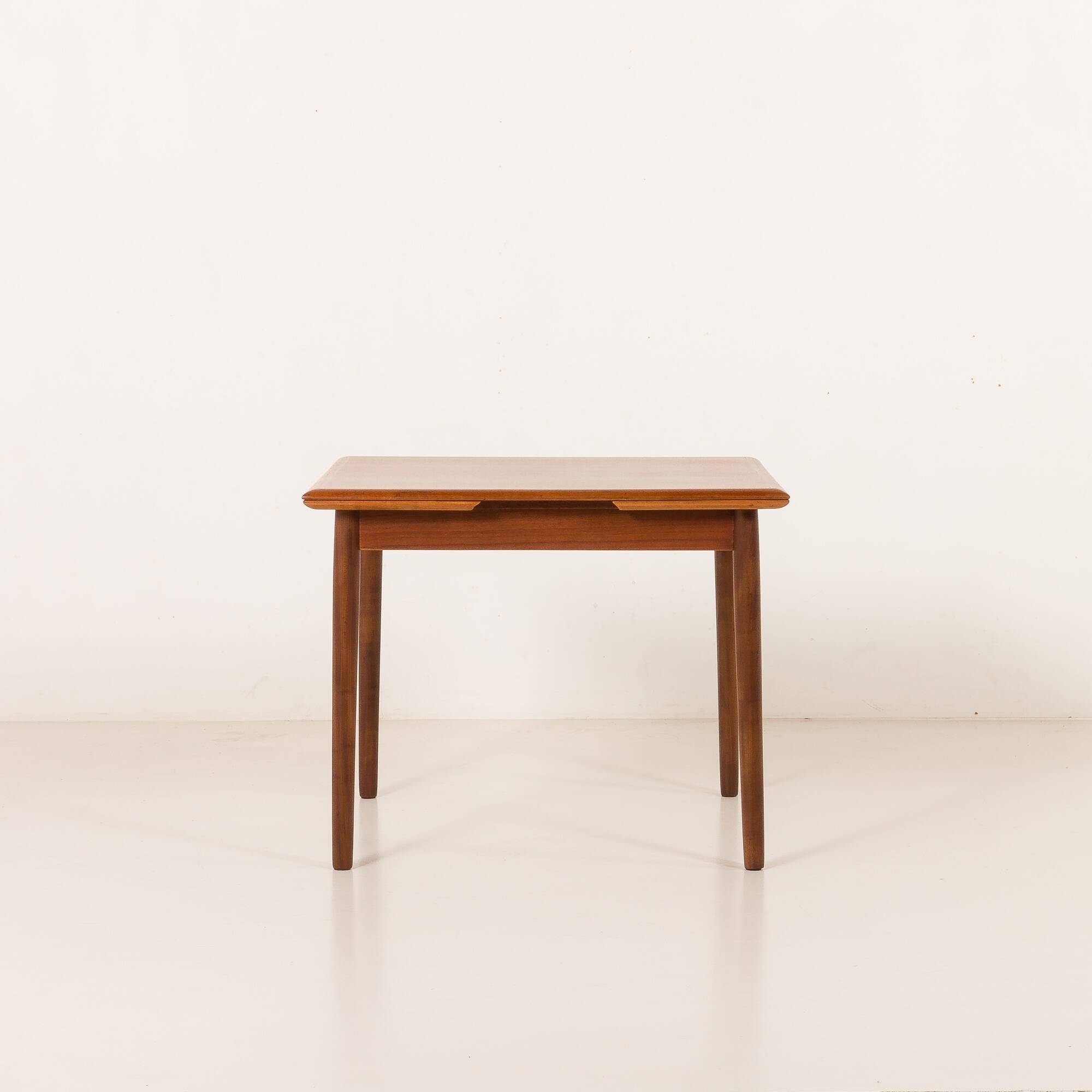 Small Danish square teak dining table with extensions, 1960s