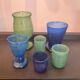 Series of vintage jar vases in bubbled glass paste from the 50s-60s