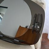 70s design smoked illuminated mirror