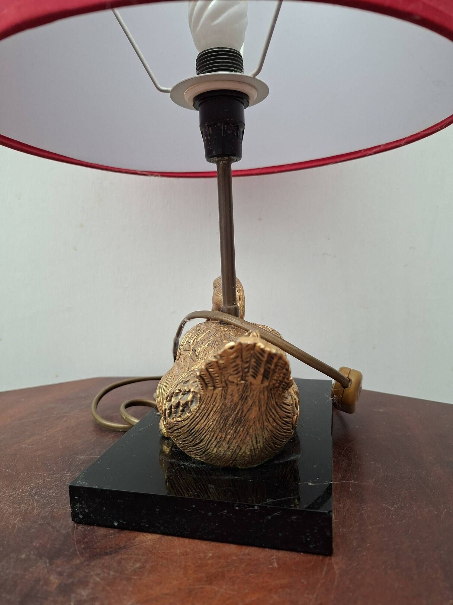 Hollywood Regency duck lamp in bronze