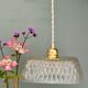 Vintage square glass pendant light - tableware collection -