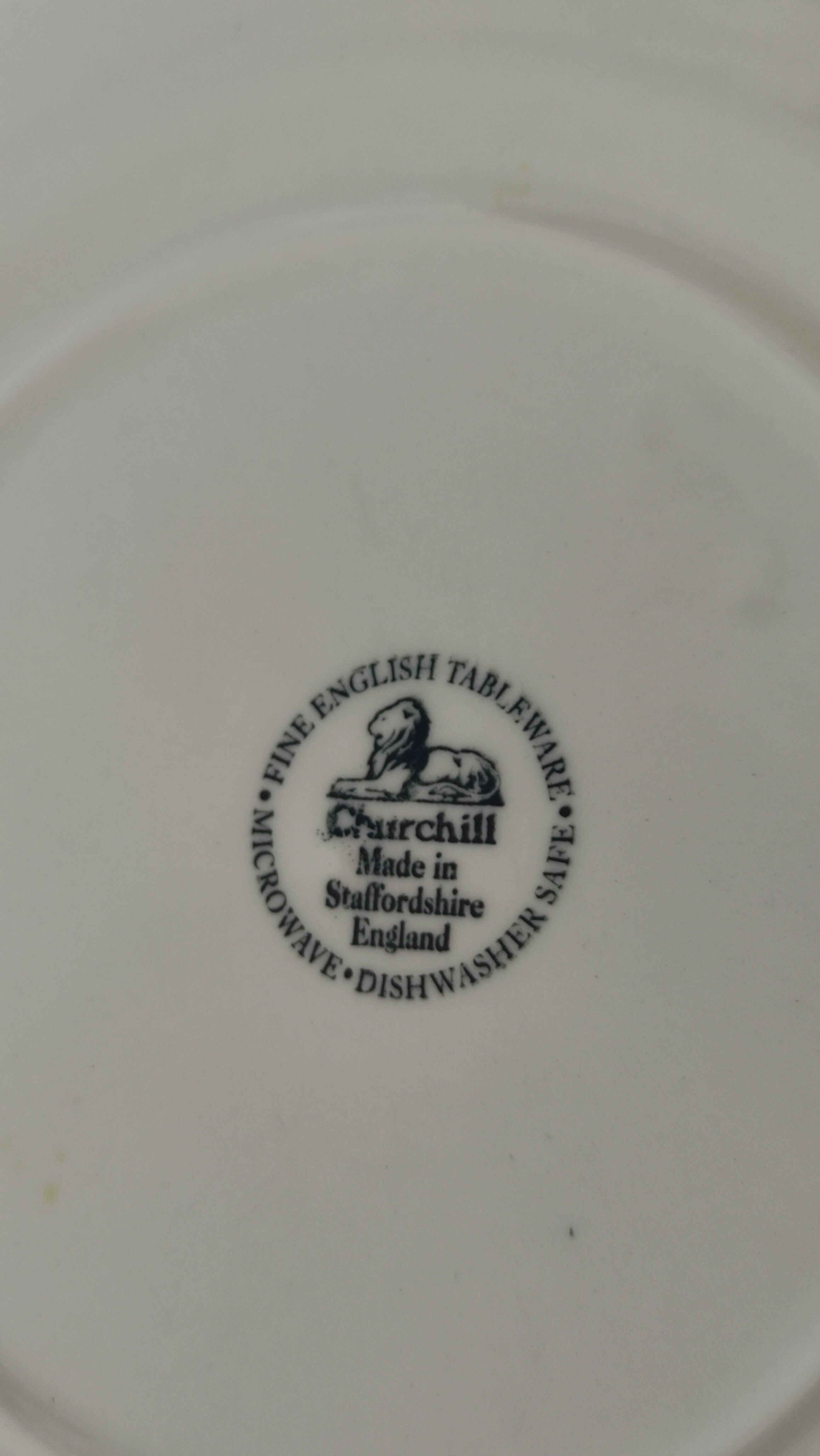 Flat English plates Churchill England
