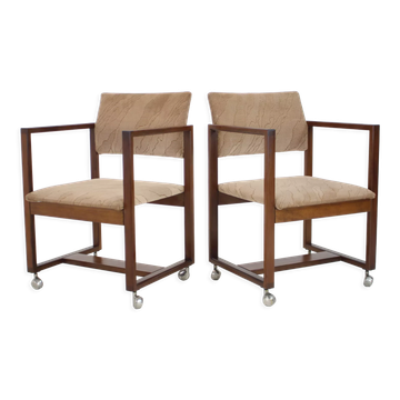 Paire de chaises ou fauteuils Tchécoslovaquie, années 1980