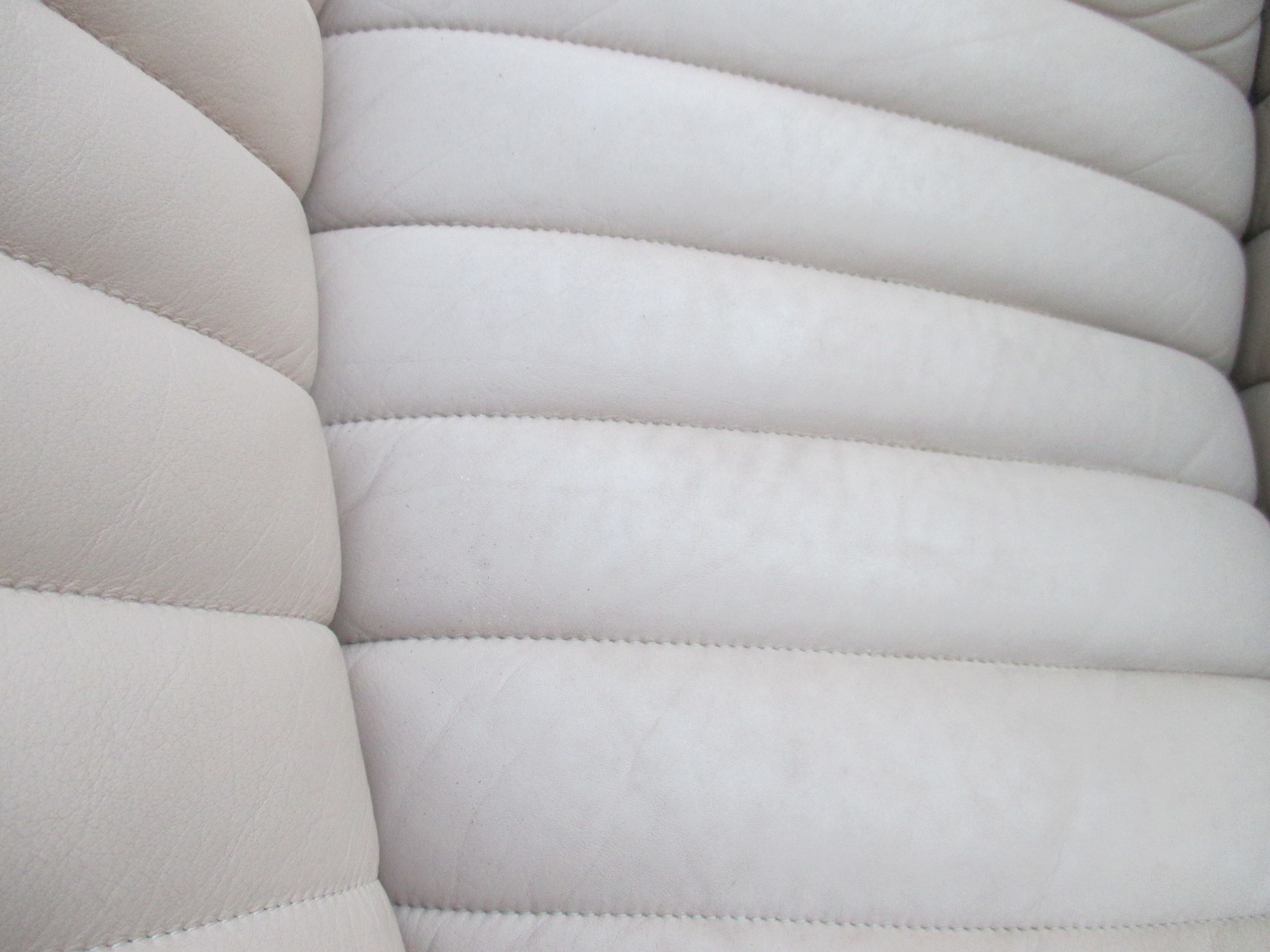 Sofa and 2 leather armchairs Ligne Roset Michel Ducaroy 1980