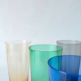 4 verres colorés 70s