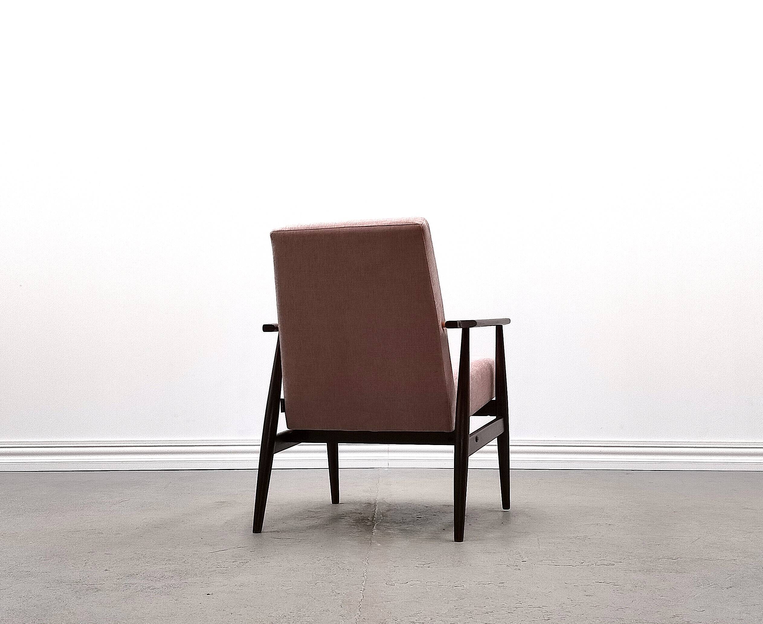 1960 Henryk Lis Mid Century Armchair in Pink