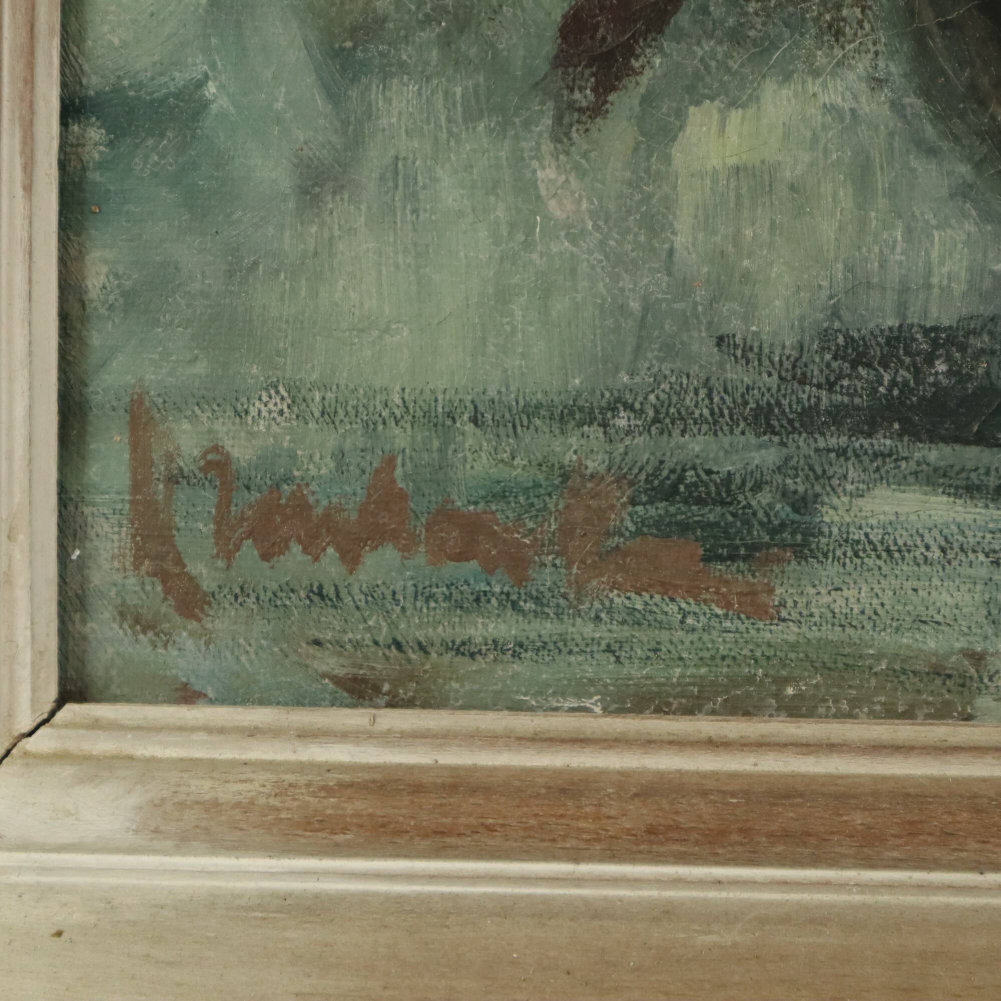 Vintage Flowers Still Life Amateur Painting Framed Signed