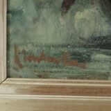 Vintage Flowers Still Life Amateur Painting Framed Signed
