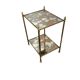 Vintage frosted glass shelf/side table/bedside table