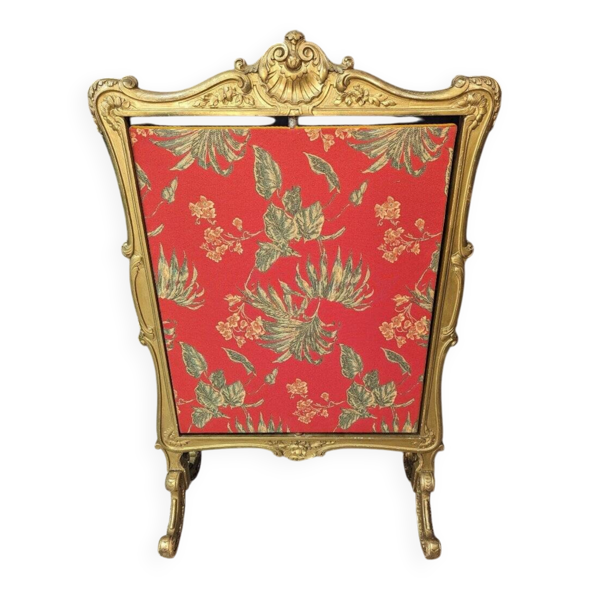 Louis XV Rocaille Gilt Wooden Fire Screen