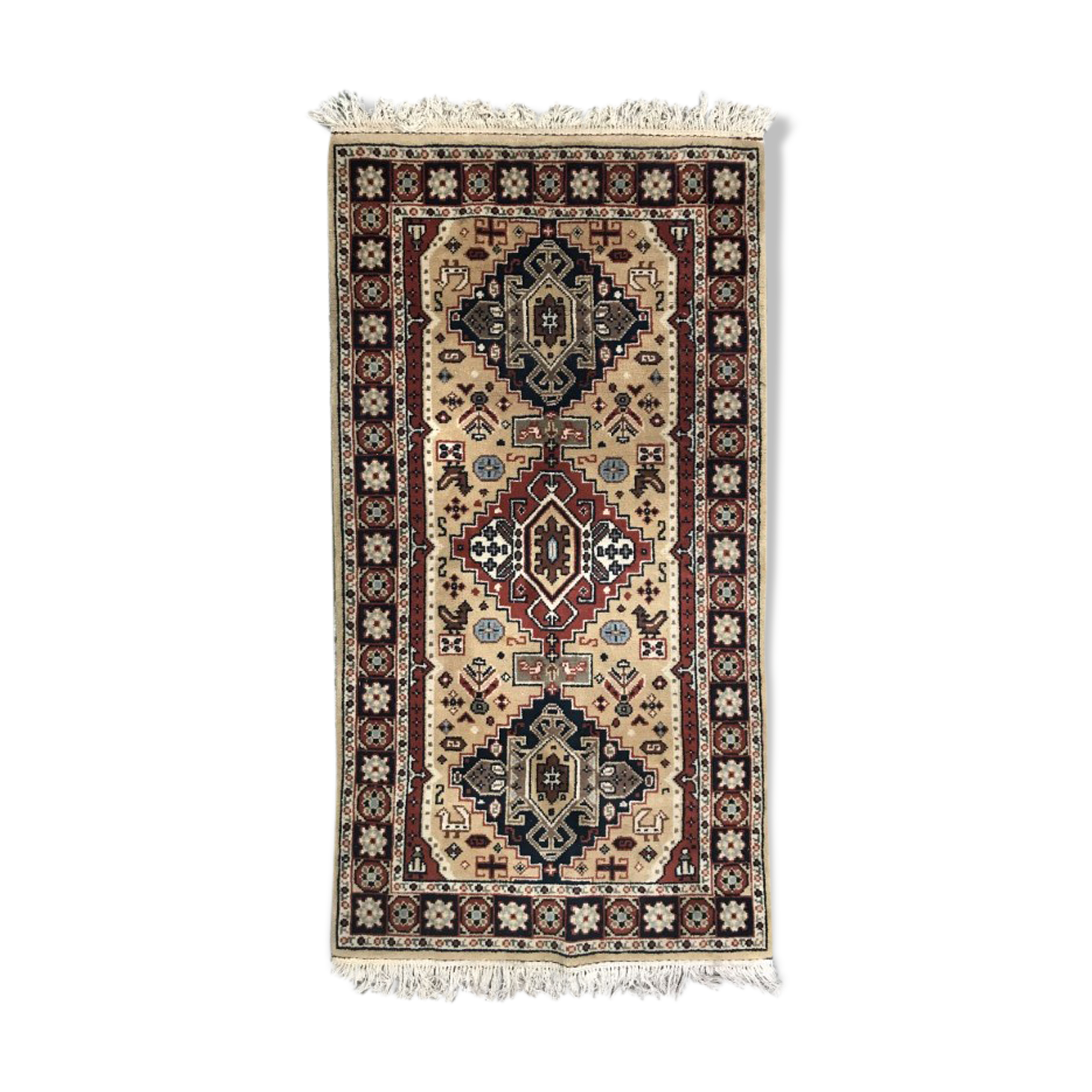 Vintage 120 X 226 CM hand made Turkish rugs