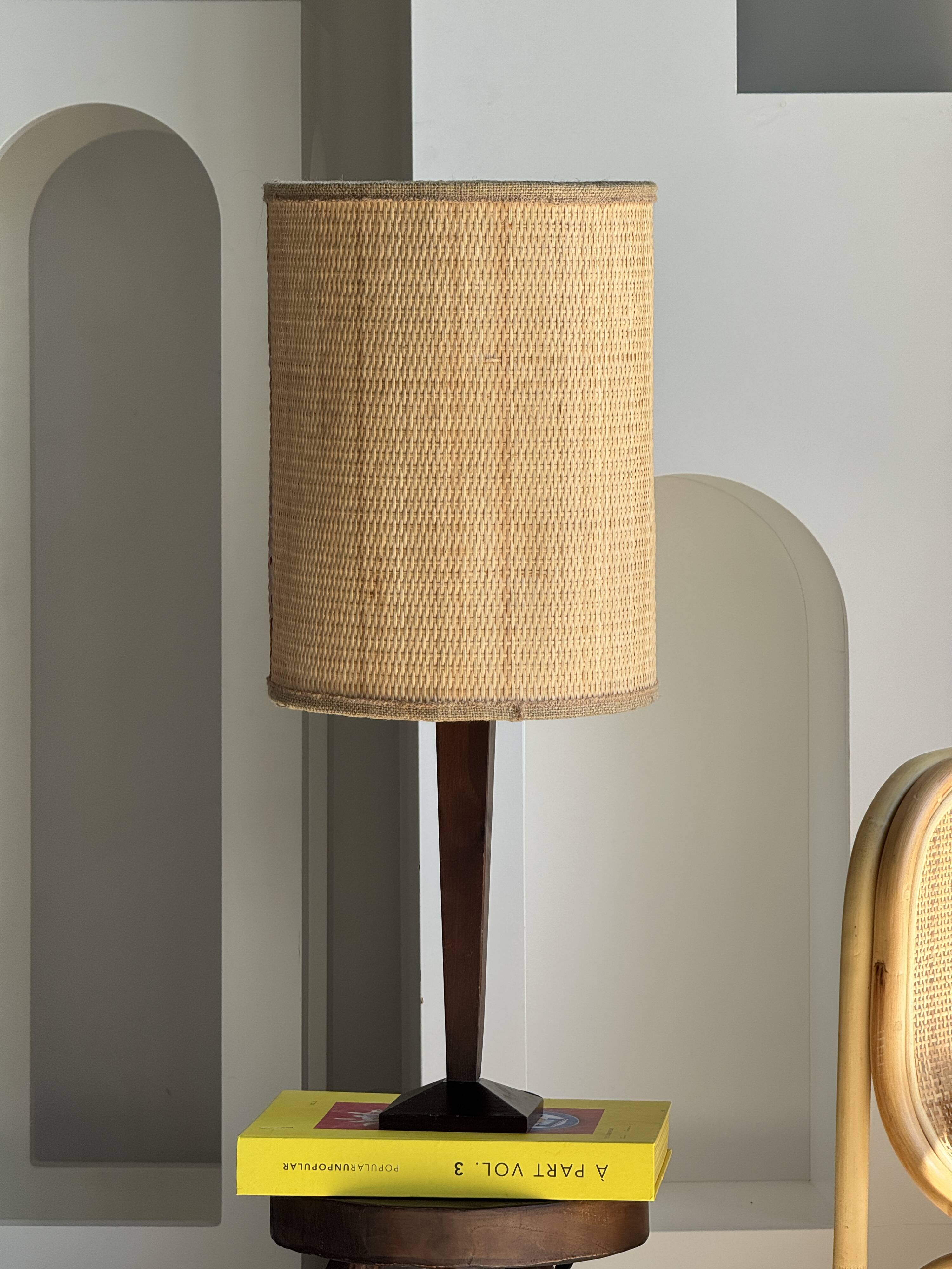 Vintage wooden designer lamp base H43