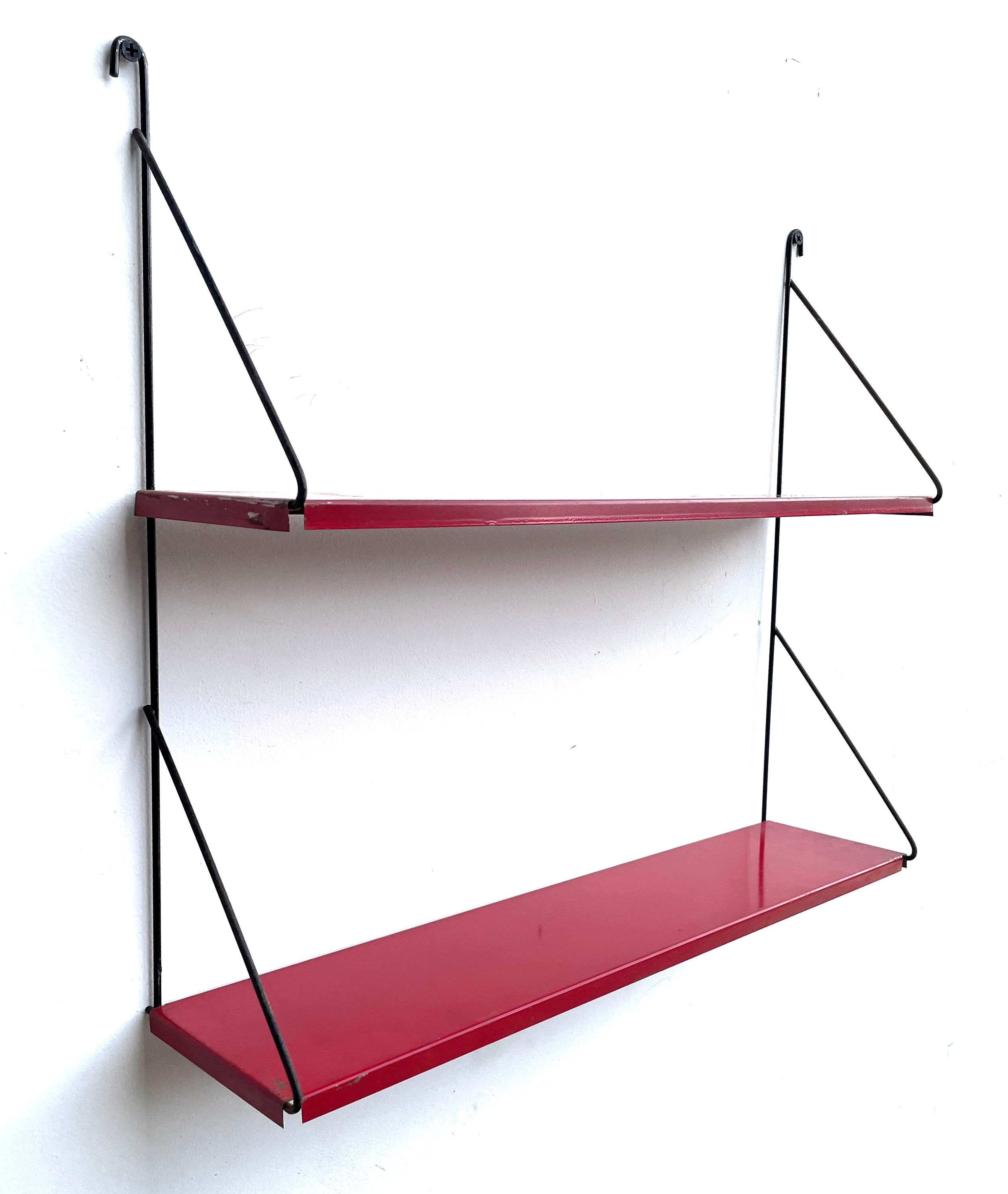 Vintage metal wall shelf wall rack minimalistic 1960’s