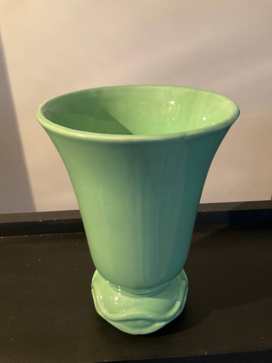 Vintage glazed ceramic vase France
