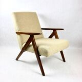 Vintage beige boucle model b-310 armchair, 1970s