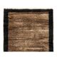 Hand-Knotted Turkish Tulu Rug. 100% Wool Minimalist Border Design. Beige, Brown & Black Colors. Custom Options Available