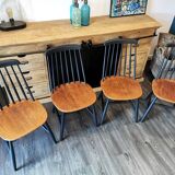 Series of 4 Scandinavian chairs