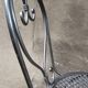 Chaise en fer forgé gris foncé