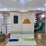 Handmade wool Berber rug 250x150 cm