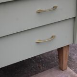 Renovated vintage Scandinavian chest of drawers – Lizard Green Pure & Paint