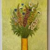 Still life with spring flowers, signed Jafé and dated on the back 1969