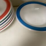 Ensemble de 6 assiettes en porcelaine multicolore